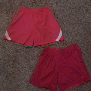 Pink nike shorts bundle